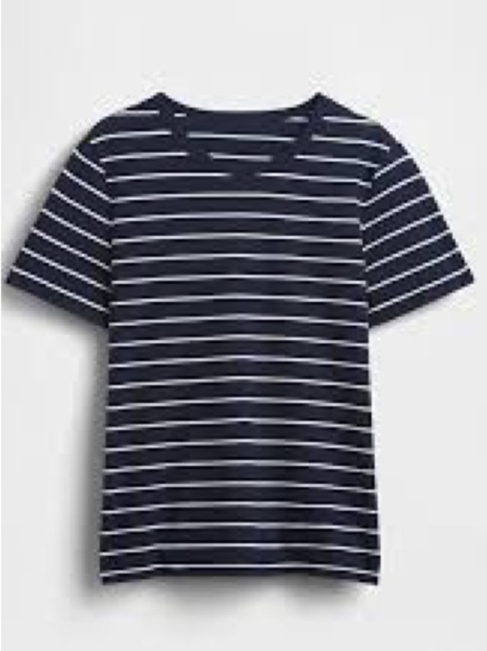 Gap Organic Cotton VintageSoft T-Shirt Classic Navy Blue White Stripes, Sz S